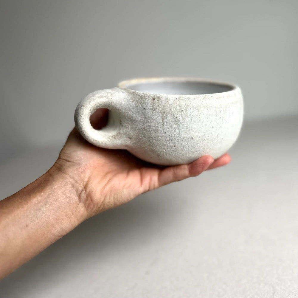MADE TO ORDER Round Mug White 11-12oz, ceramic, pottery, handmade, coffee, cafe, cappuccino, potterymug